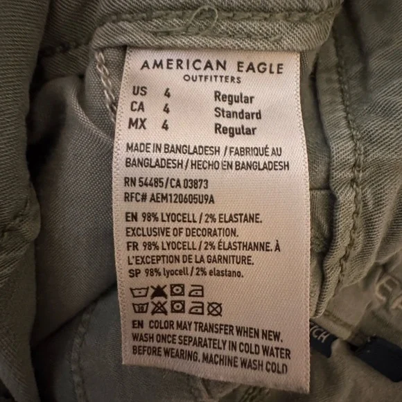 American Eagle Green Cargo Pants - Picture 4 of 4